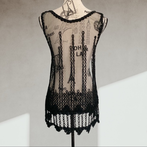 Mesh crotchet tank top - Picture 4 of 5